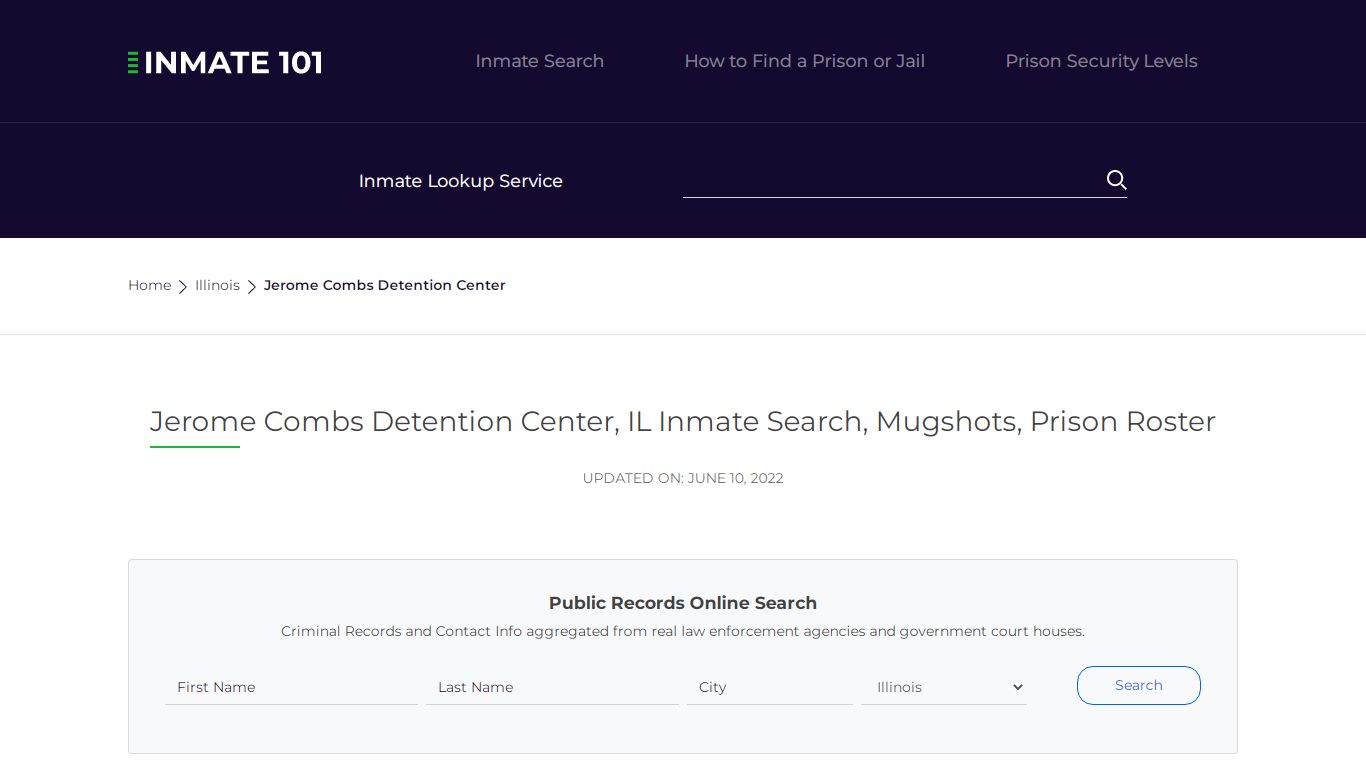 Jerome Combs Detention Center, IL Inmate Search, Mugshots ...