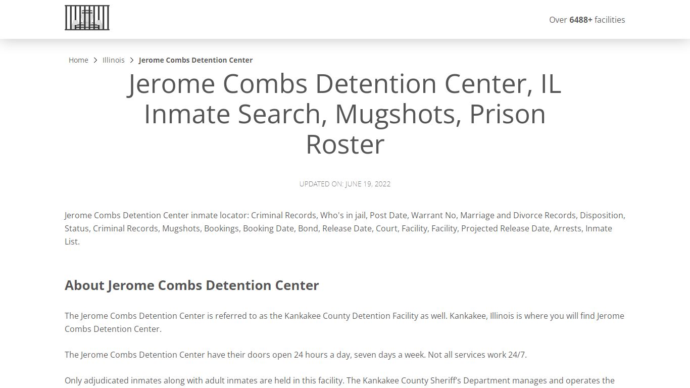 Jerome Combs Detention Center, IL Inmate Search, Mugshots ...